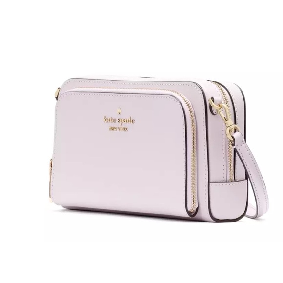 New Kate Spade Staci Dual Zip Around Crossbody Pastel Lavender - Picture 2 of 5